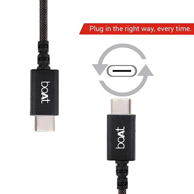 boAt A400 USB Type C Data Cable | Premium C Type Data Cable with 480Mbps Transfer Speed, Tangle free cable, Reversible Connector - Image 4