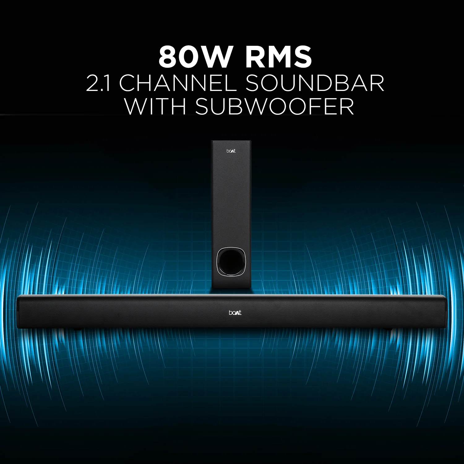 boAt Aavante 1200 | 80W Home Theatre with 40W RMS Soundbar, Smart Integrated Control, High Fidelity Stereo Sound - Image 5