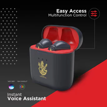 boAt Airdopes 131 RCB Edition | Wireless Earbuds with 13mm drivers, 12 Hours Playback, IWP Feature, Bluetooth V5.0 - Image 3