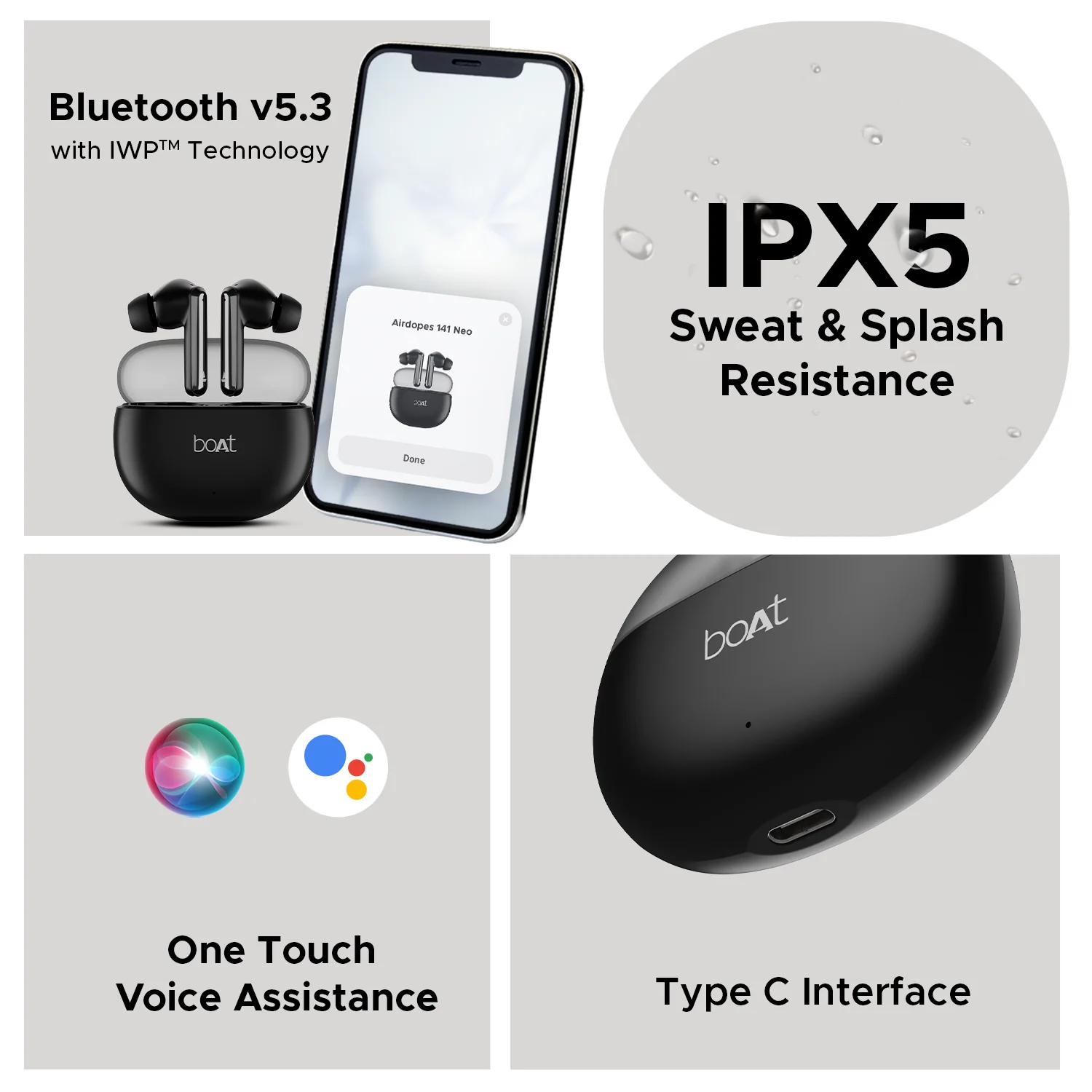 boAt Airdopes 141 Neo | Wireless Earbuds with 50 Hours Playback, ENx™ Technology for clear calls, ASAP™ Charge, BEAST™ Mode, Bluetooth v5.3 - Image 14