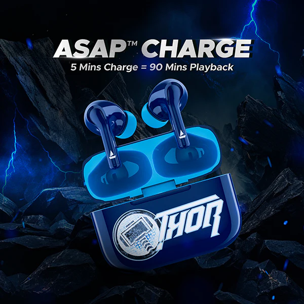 boAt Airdopes 161 Thor Edition | Wireless Earbuds with 40 Hours Playback, ASAP™ Charge, boAt Immersive Sound, Bluetooth v5.1 - Image 2