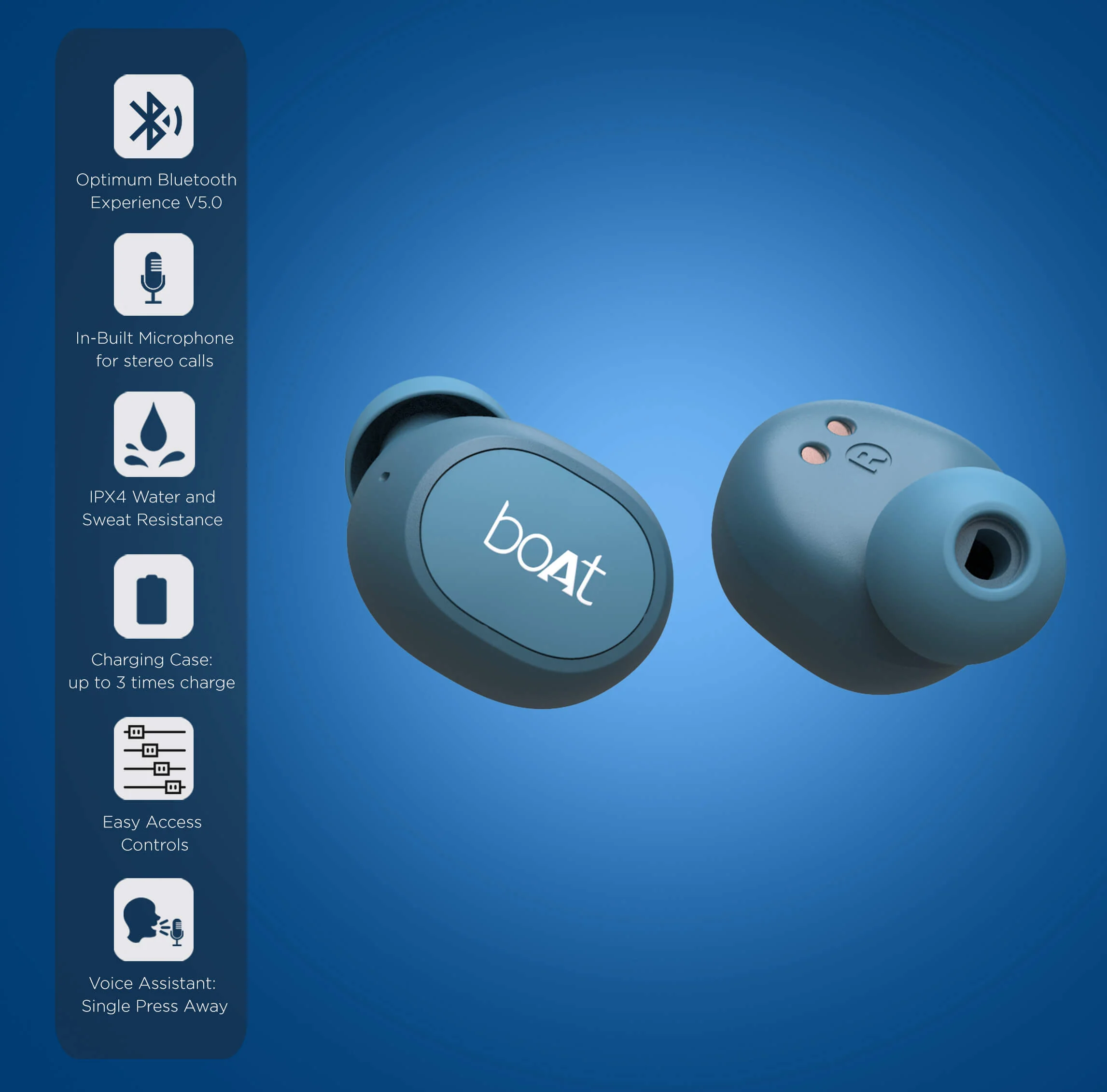 boAt Airdopes 171 | In-Ear Earbuds with 6mm drivers, Bluetooth v5.0, Up to 13 Hours Playback, Voice Assistant - Image 11