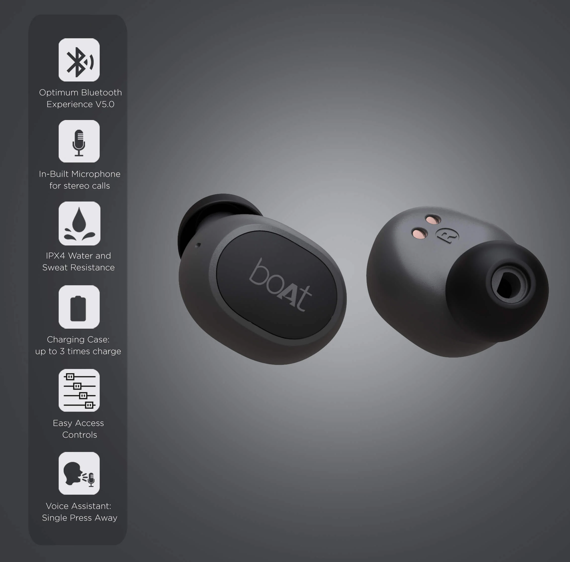 boAt Airdopes 171 | In-Ear Earbuds with 6mm drivers, Bluetooth v5.0, Up to 13 Hours Playback, Voice Assistant - Image 8