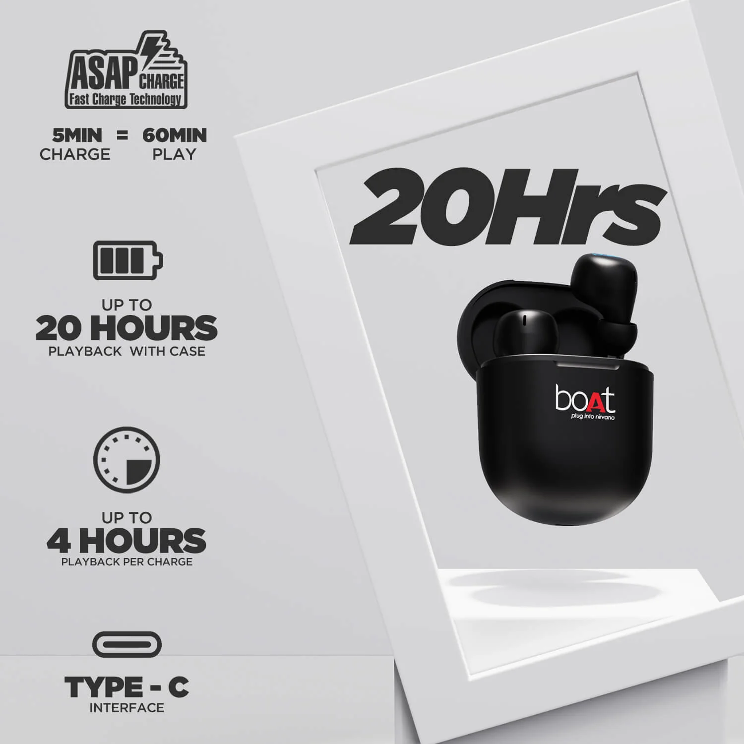 boAt Airdopes 381 | Bluetooth In-Ear Wireless Earbuds with 7mm Rhythmic Dynamic Drivers, Nonstop Music UpTo 20 Hours - Image 12