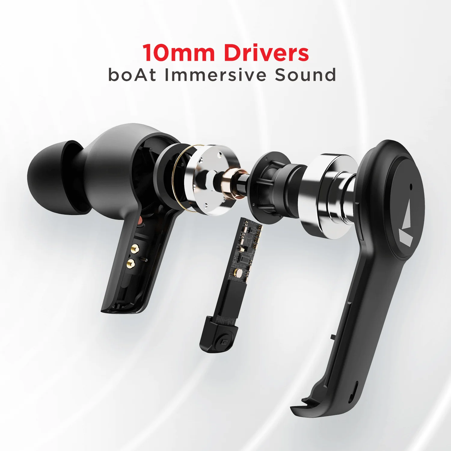 boAt Airdopes 411 ANC | Noise-Cancelling Earbuds with 10mm Drivers, ASAP™ Charge Technology, Up to 25dB ANC, ENx™ Technology, 17.5 Hours Playback - Image 7