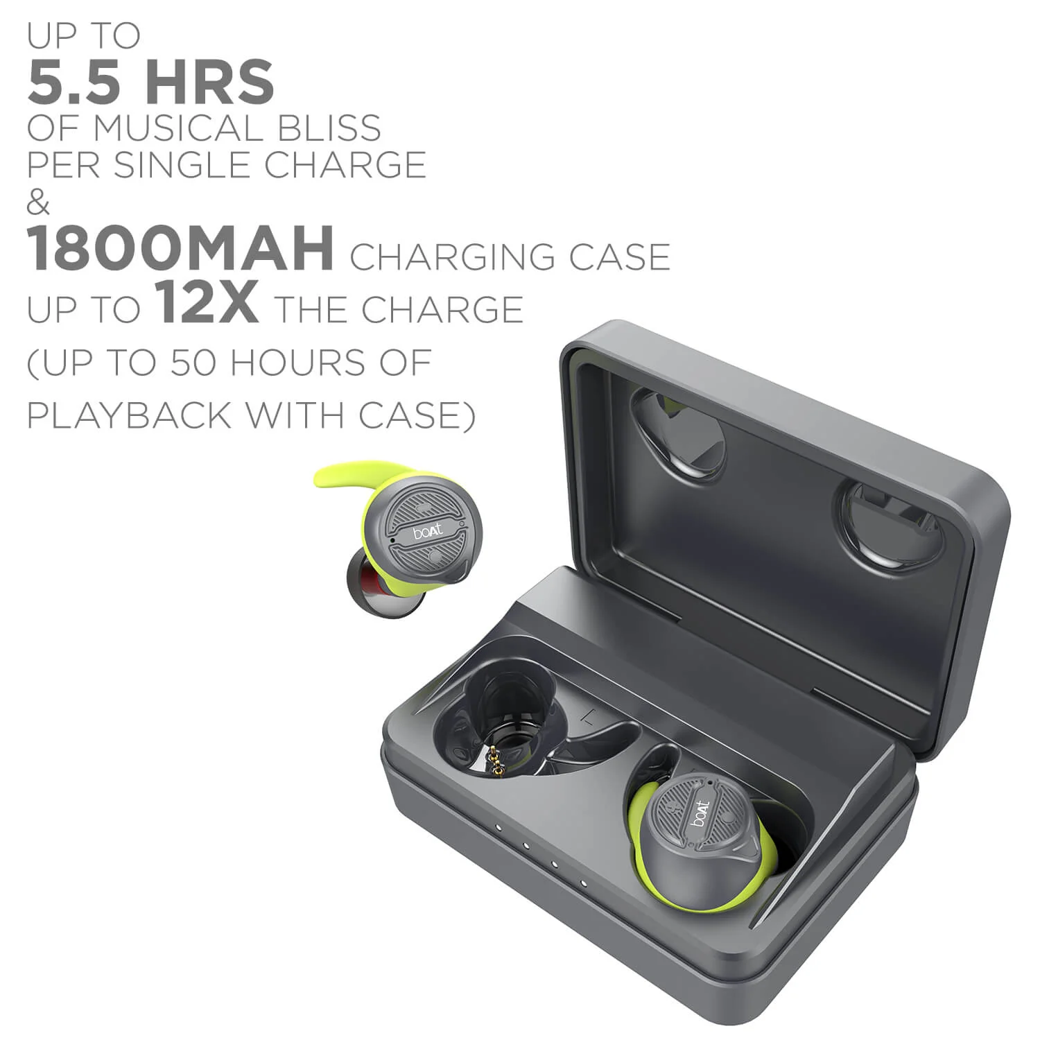 boAt Airdopes 491 | Wireless Earbuds with 6mm Drivers, 50 Hours Playback, Bluetooth v5.0, 1800mAh battery - Image 4