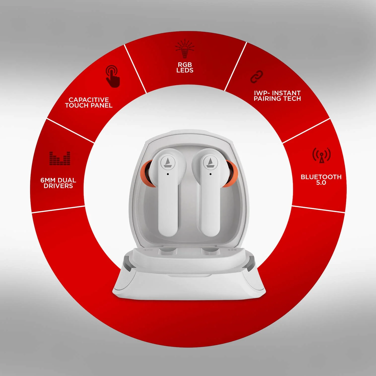 boAt Airdopes 641 | TWS Earbuds with BEAST™️ Mode for Gamers, 500mAh Charging Case, 6mm Dual Drivers, 30 Hours Playback - Image 8