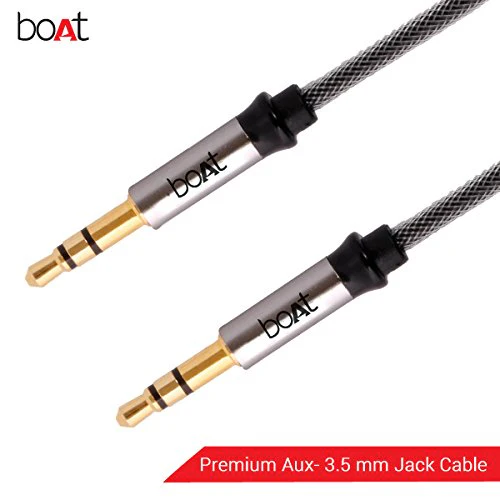 boAt AUX 500 | 3.5mm Audio AUX male to male Cable with Universal Compatibility, Nylon Braiding, Durable Connectors - Image 6