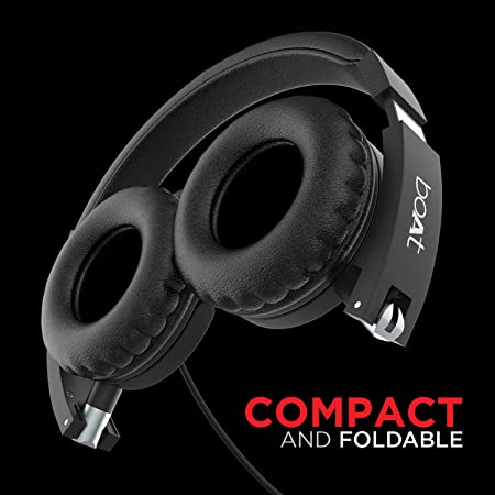 boAt Bassheads 900 | Wired Earphones with 40mm Drivers, Compact & Foldable, In-line microphone, Super Bass - Image 6