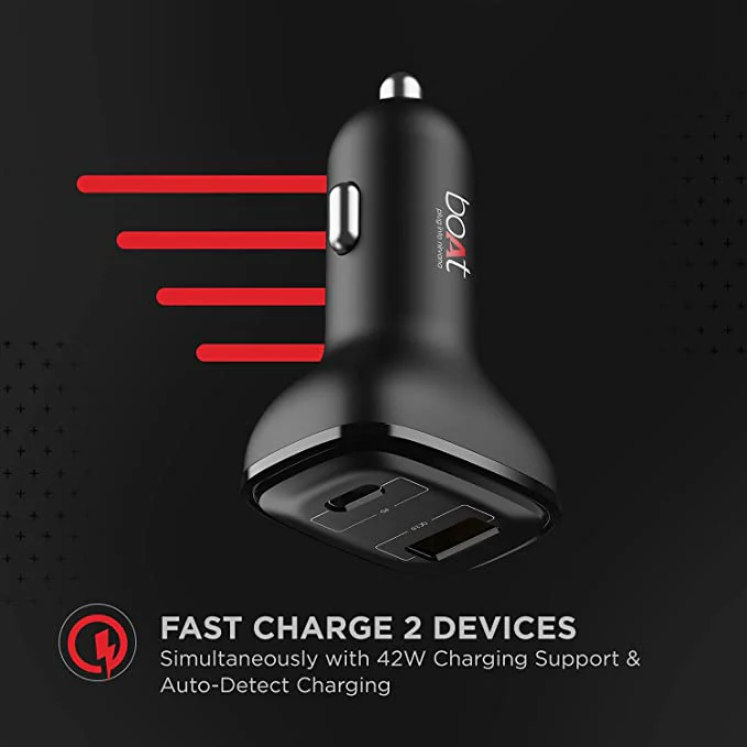 boAt Dual QC-PD Port Rapid Car Charger with Micro USB cable - Image 3