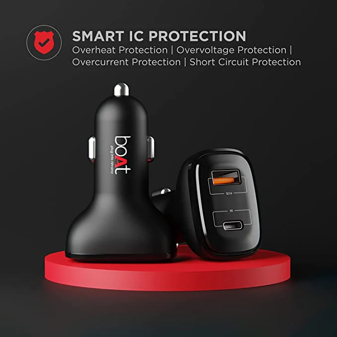 boAt Dual QC-PD Port Rapid Car Charger with Micro USB cable - Image 4