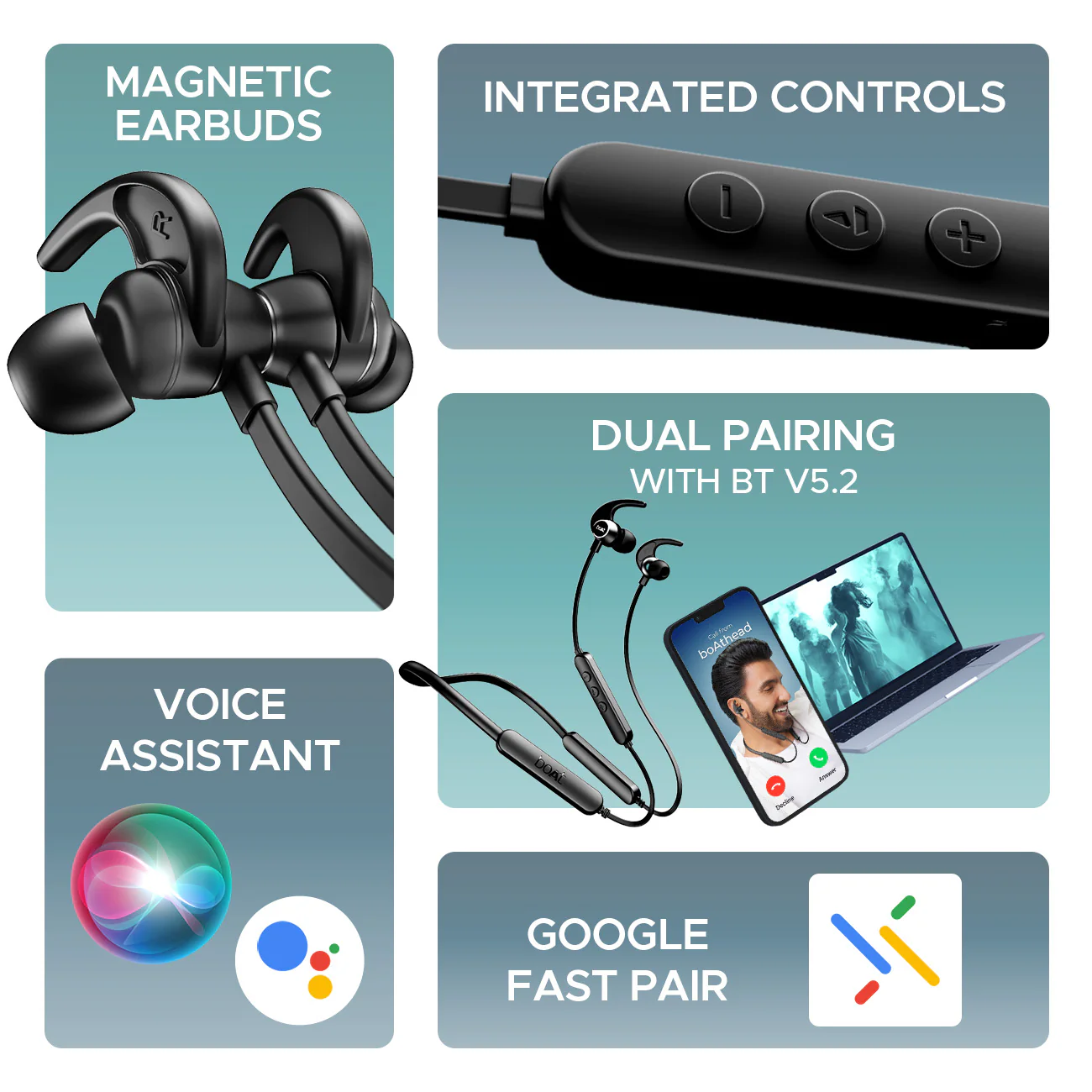 boAt Rockerz 255 Pro+ | Bluetooth Earphone with 10mm drivers, Up to 60 Hours Nonstop Playback, Type-C charging, ASAP™ Charge - Image 8