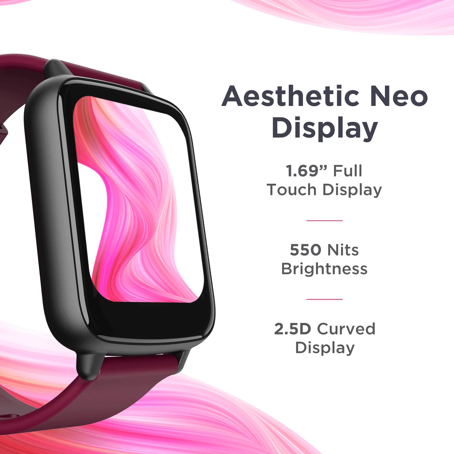boAt Wave Neo | 1.69" (4.29cm) HD Display, Upto 7 Days Battery Life, IP68 Sweat & Water Resistant, 100+ Watch Faces - Image 5