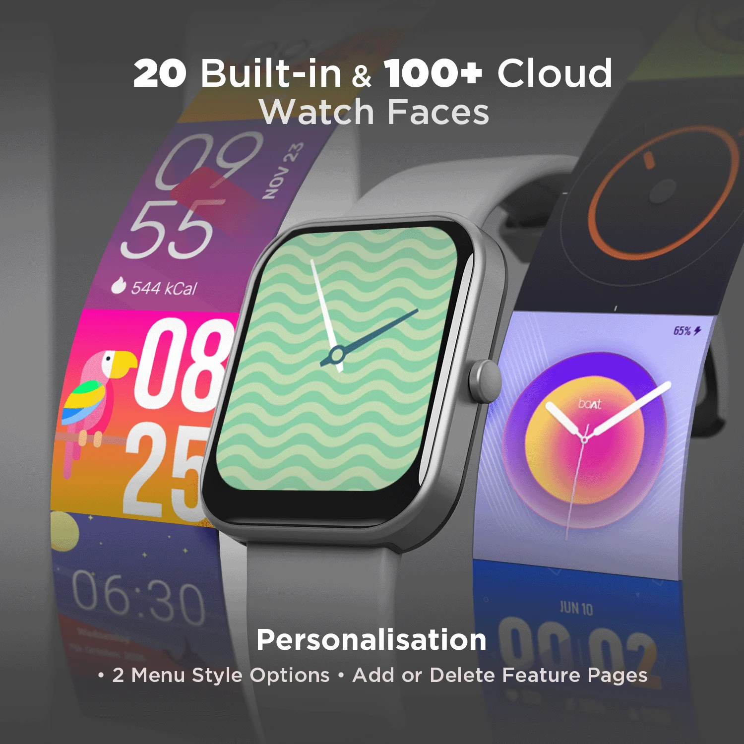 boAt Wave Arcade | 1.81" (4.59 cm) Display Bluetooth Calling Smart Watch with 100+ Sports Modes, Save up to 50 contacts, IP68 Dust and Water Resistance - Image 8