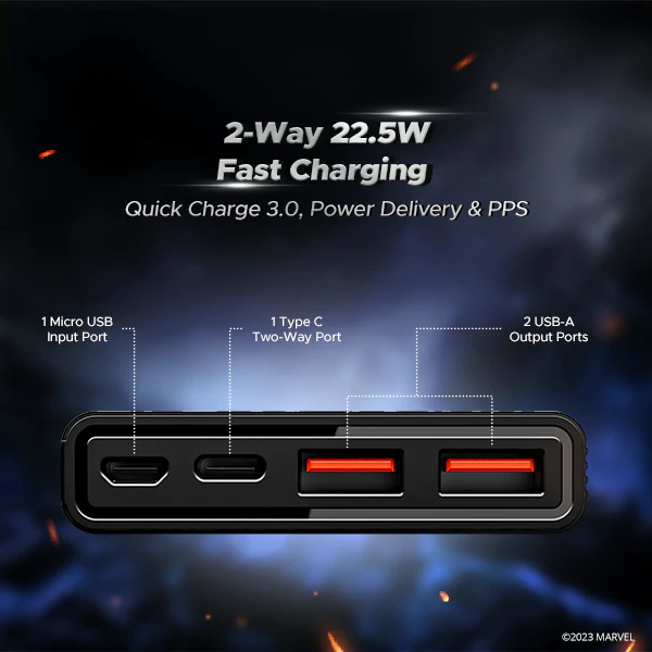 EnergyShroom PB300 SS Edition | Powerbank with 10000mAh battery capacity with Smart IC protection, 22.5W fast charging - Image 9