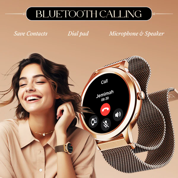 boAt Enigma R32 | Women Smartwatch with 1.32" (3.35cm) Round TFT Display, BT Calling, Luxurious Metal Body, 100+ Watch Faces - Image 5