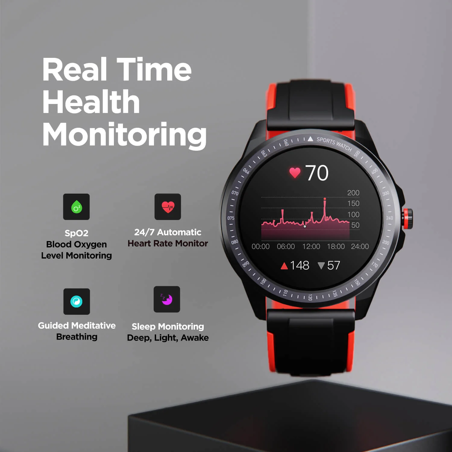 boAt Watch Flash | Round Dial Smart Watch with a 33mm Full Touch LCD Display, 10 Active Sports Mode, IP68 sweat and Water Resistant - Image 12