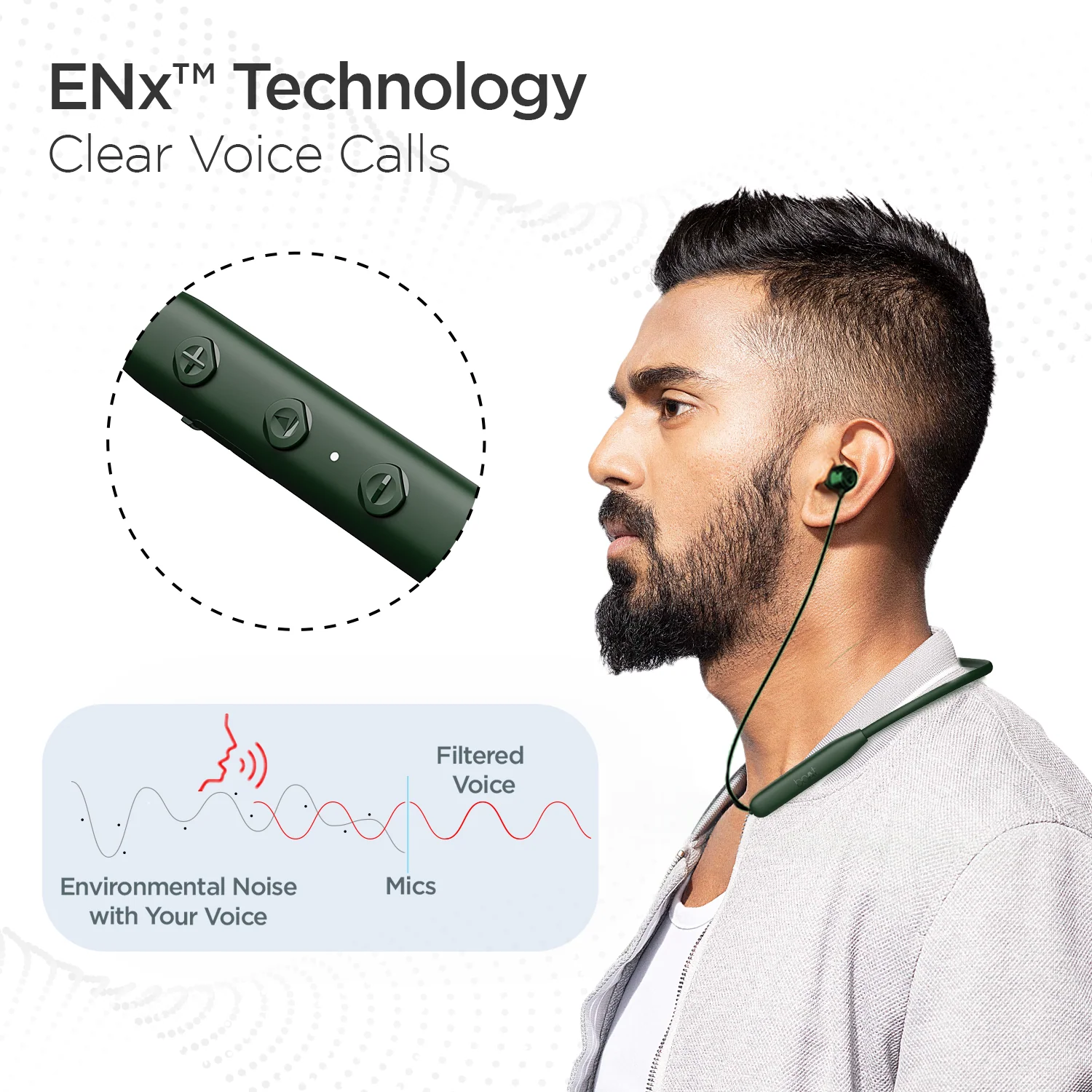 boAt Rockerz 109 | Wireless Earphone with 40H Playback, ASAP™ Charge, BEAST™ Mode, ENx™ Technology - Image 12