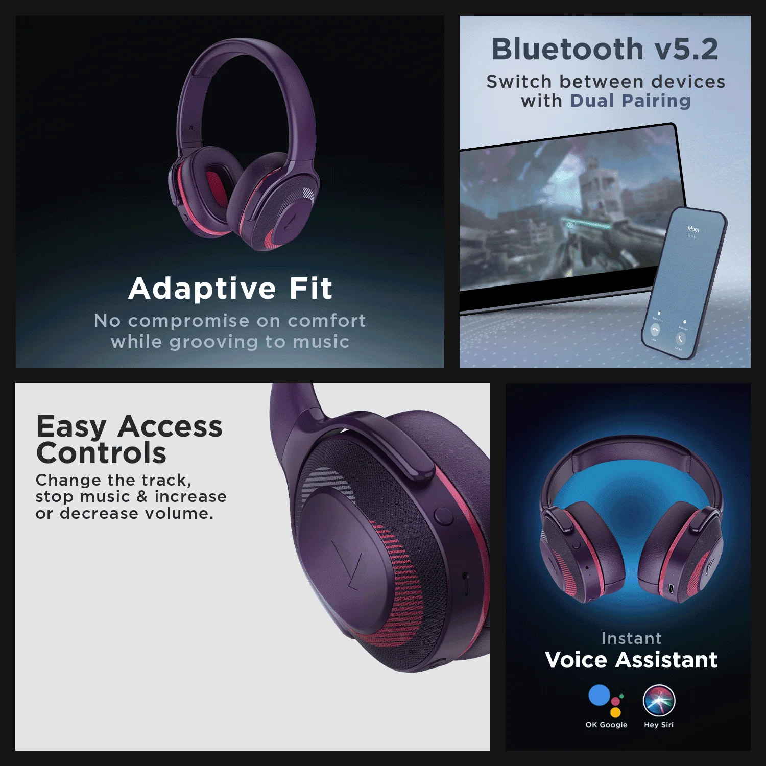 boAt Rockerz 425 | Wireless Bluetooth Headphone with 25 Hours Playback, ASAP Charge, 40mm Drivers - Image 39