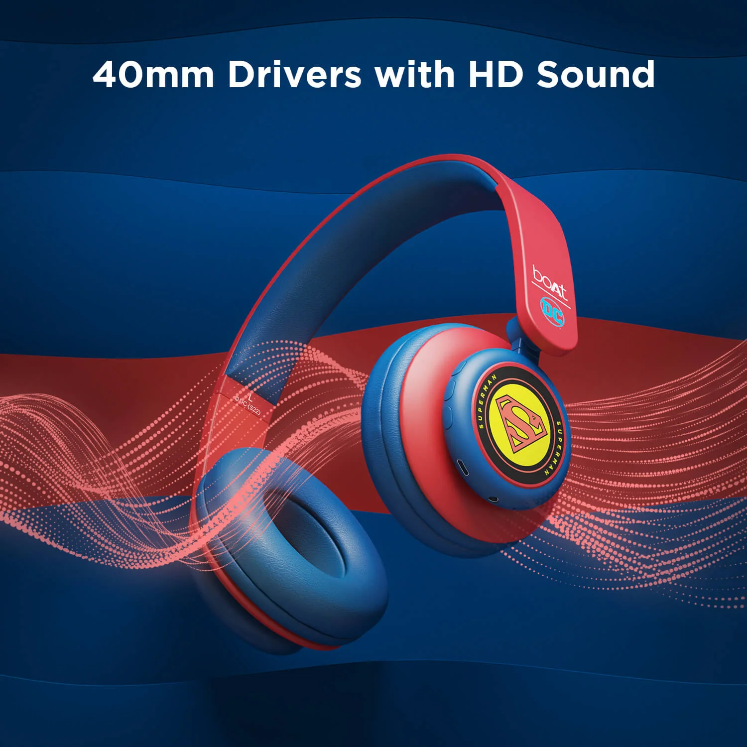 boAt Rockerz 450 DC Edition | Wireless Bluetooth Headphone with 40mm Dynamic Drivers, Upto 15 Hours Playback, Adaptive Headband - Image 4