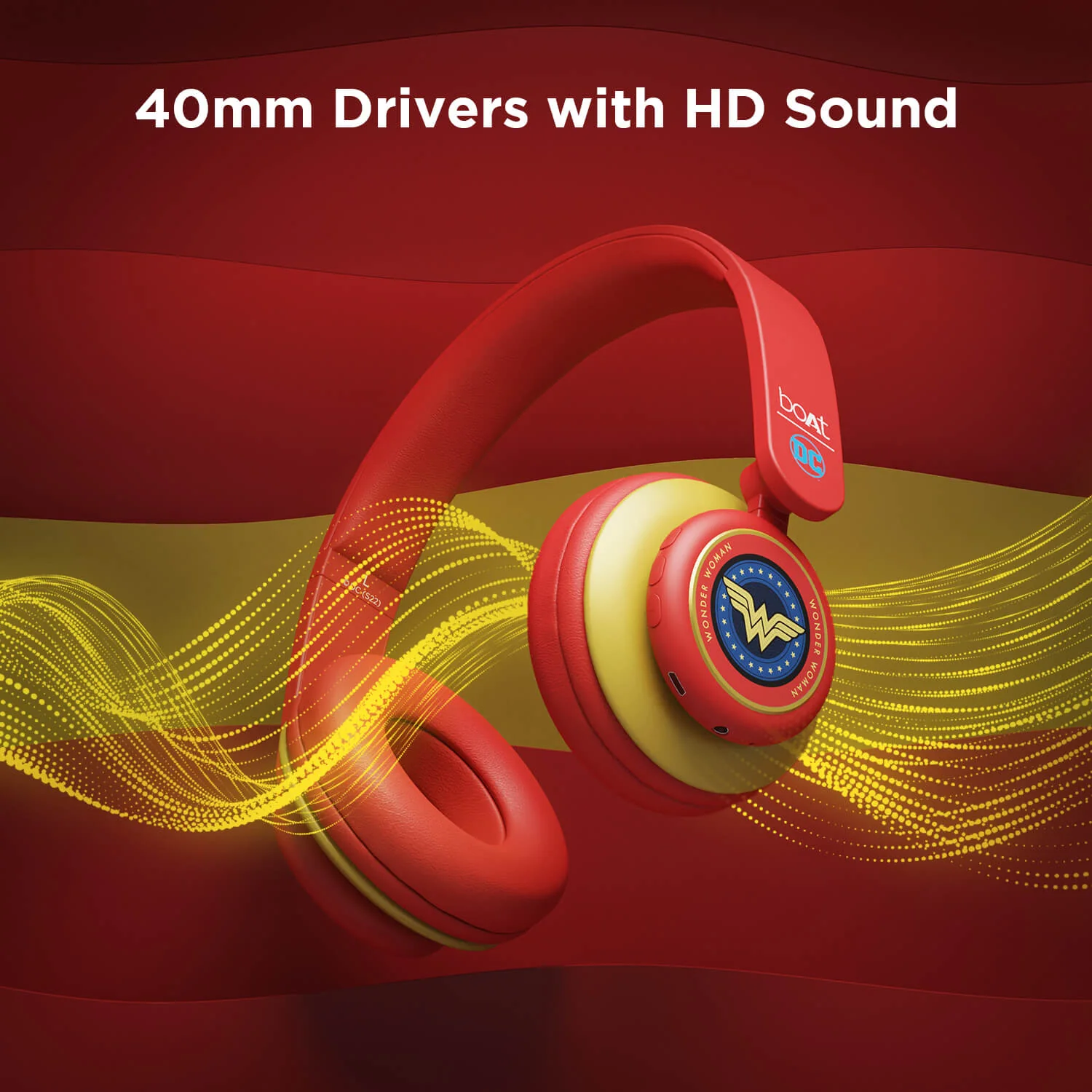 boAt Rockerz 450 DC Edition | Wireless Bluetooth Headphone with 40mm Dynamic Drivers, Upto 15 Hours Playback, Adaptive Headband - Image 5
