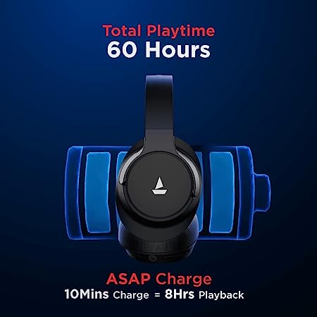 boAt Rockerz 660 | Wireless Headphone with 60H Playback, DUAL EQ Modes, Bluetooth v5.0, Type C Charging - Image 6