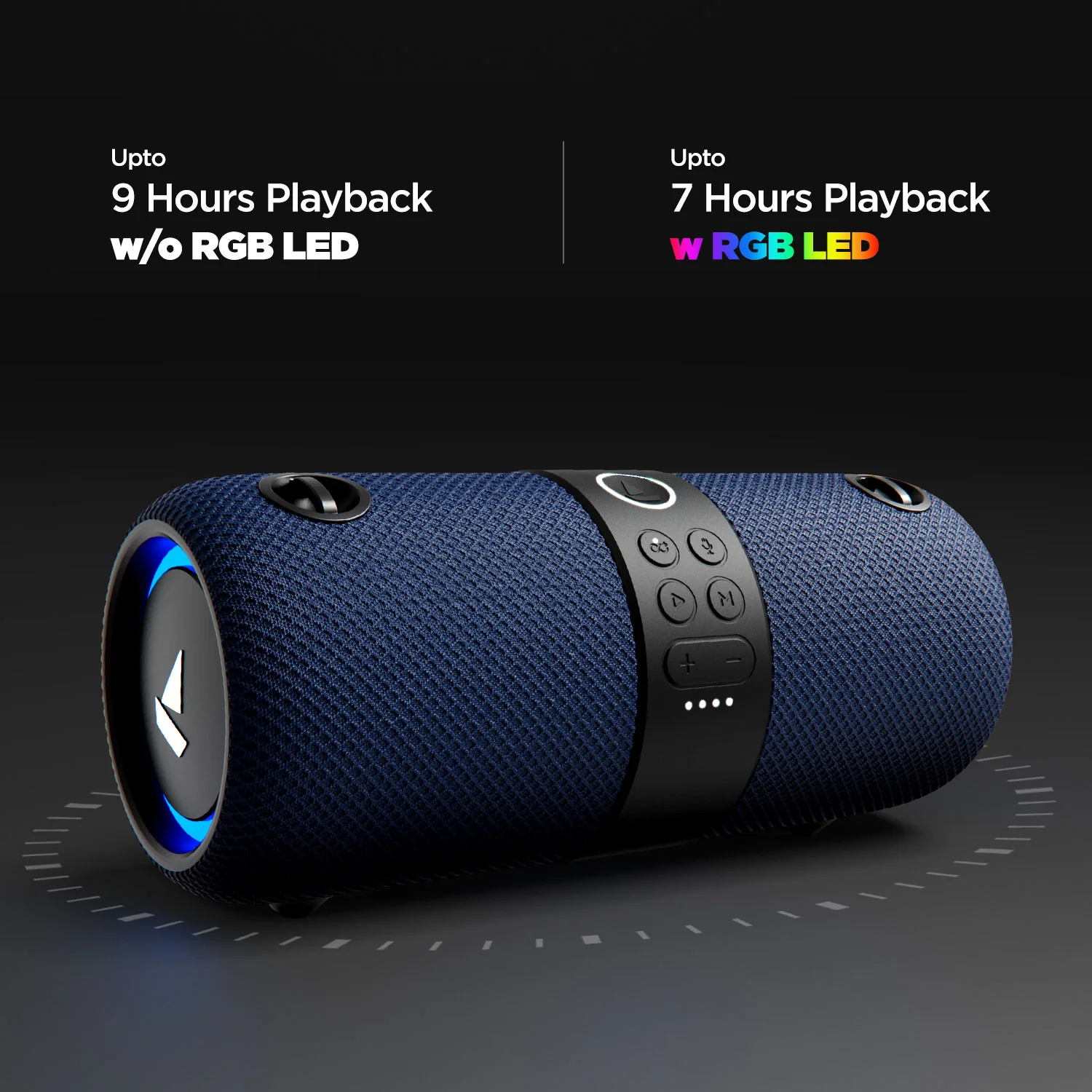 boAt Stone 1200 | 14W Portable Wireless Speaker with RGB LEDs, Up to 9 Hours of Playtime, AUX, USB and FM modes - Image 8