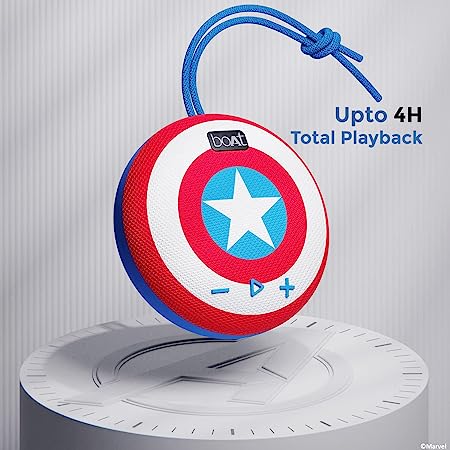 boAt Stone 190 Captain America Marvel Edition | Portable Bluetooth Speaker with 5W RMS Sound, 4 Hours Playback, Bluetooth v5.0 - Image 2