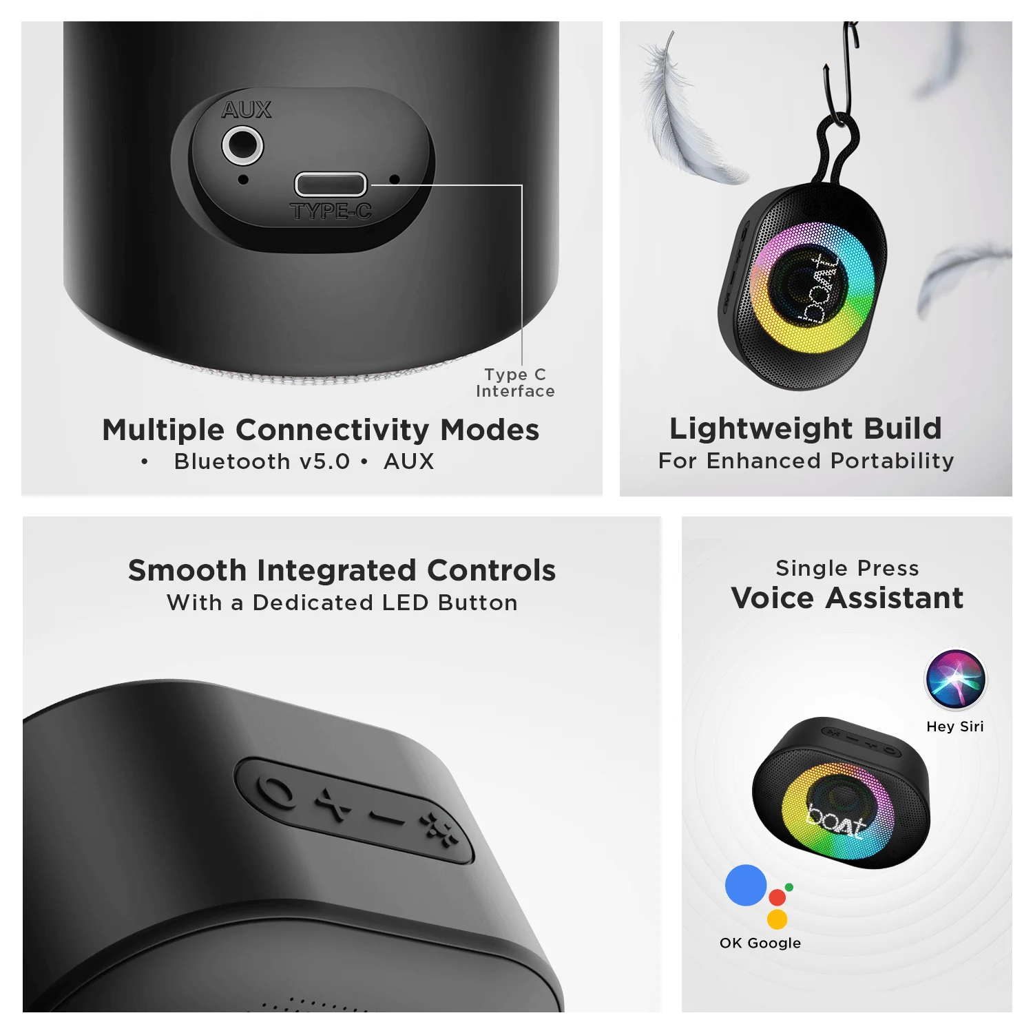 Stone 250 | 5W Portable Wireless Speaker with RGB LED, 9 Hours of Playtime, IPX7 Water Resistant - Image 14