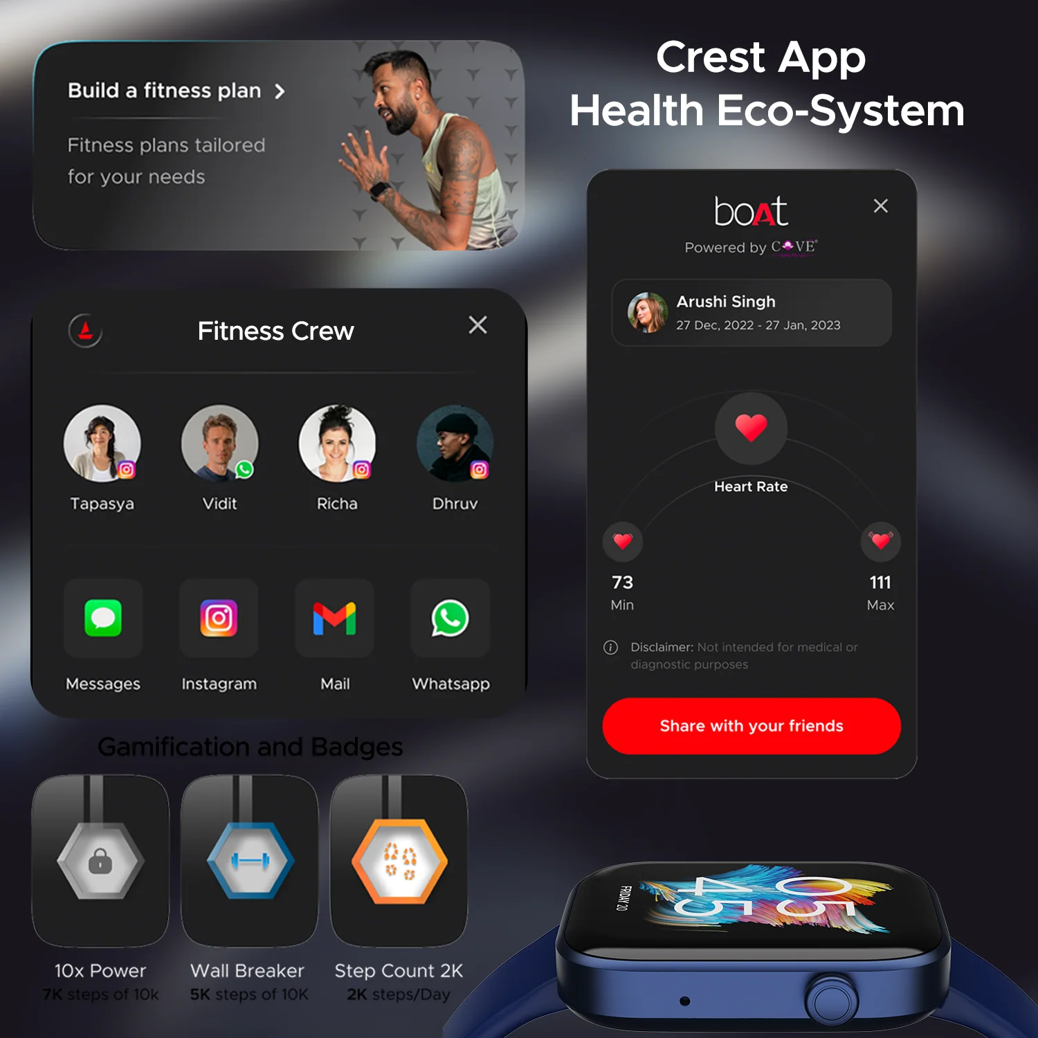 boAt Storm Call 2 | Smartwatch with Bluetooth Calling, 1.83" (4.64cm) HD Display, 700 + Active modes, 1000+ Watch Faces, Crest OS+ - Image 23