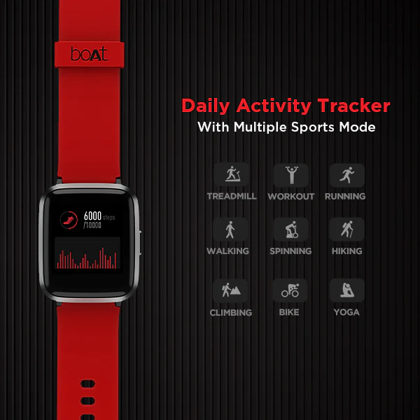 boAt Watch Storm Iron Man Marvel Edition | Smart Watch with 1.3" (3.3 cm) Full Touch Curved Display, Health Monitoring, Daily Activity Tracker - Image 5