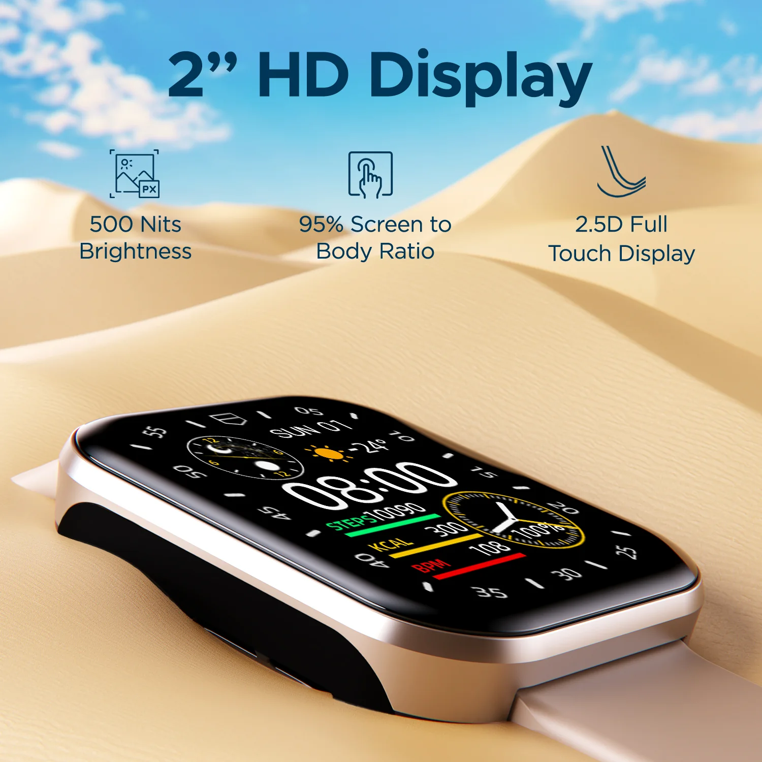 boAt Ultima Connect Max | Biggest 2" (5.08 cm) HD Display Smartwatch, BT Calling, Vibrations and DND Mode, 100+ Sports Mode - Image 8