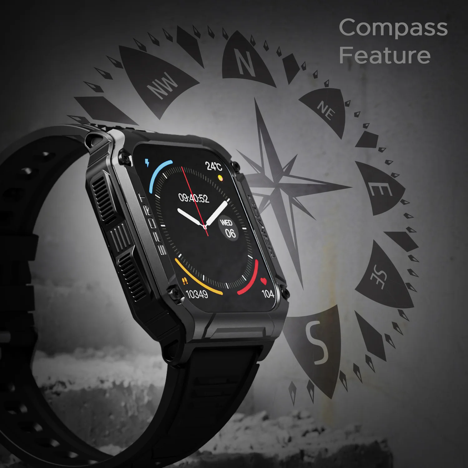 boAt Wave Force 2 | Smart Watch with 1.96" (4.97cm) HD Display, BT Calling, Built-in compass, SpO2 & Heart rate Monitoring - Image 12